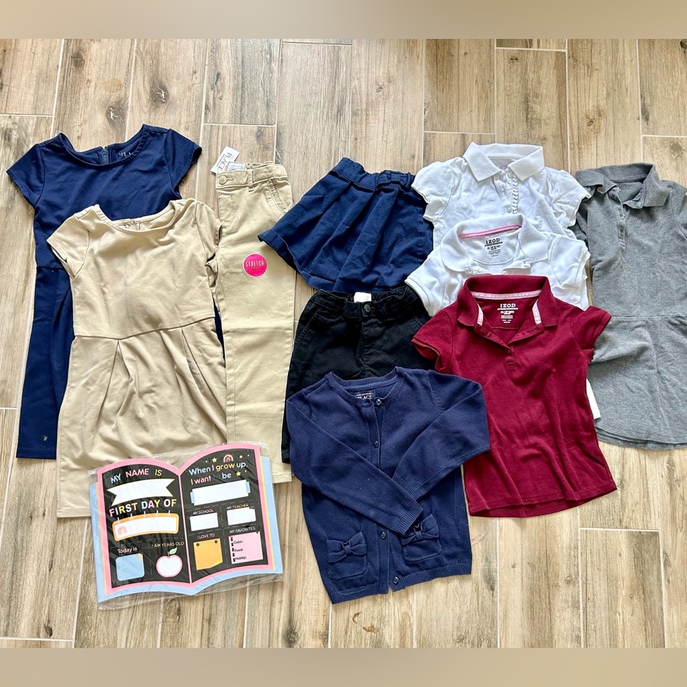 5T girl children’s place school uniform clothes